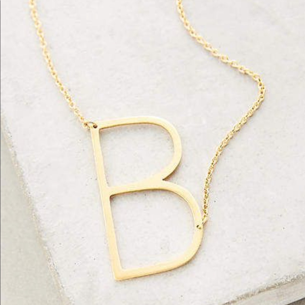 Block Letter B Necklace